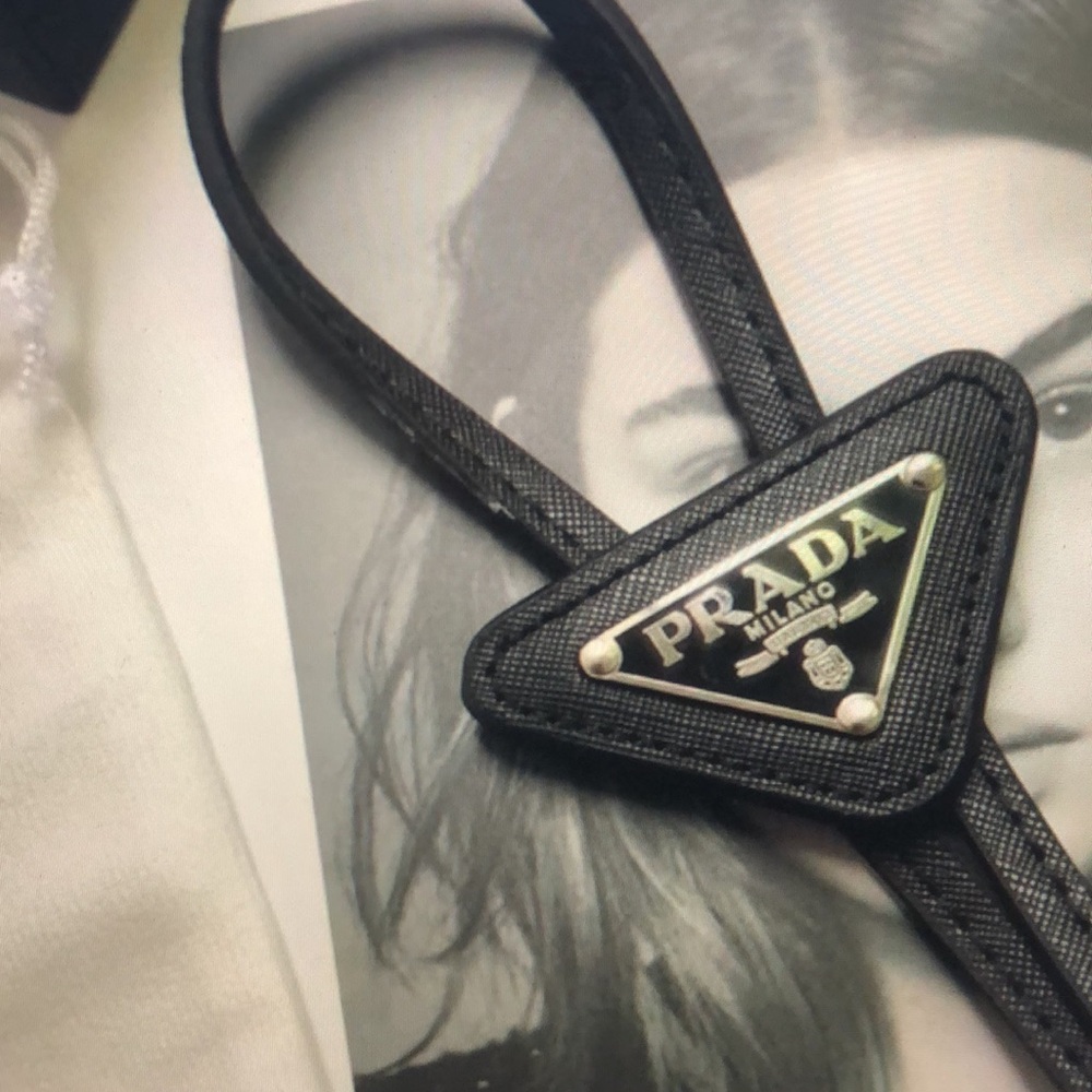 Authentic Prada Saffiano Leather Bolo Tie - Picture 3 of 8